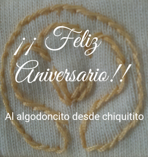 Feliz  1 aniversario Al algodoncito 29.07.16